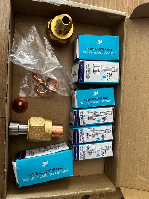 Diverse Danfoss Flexflair koppelingen voor airco koelleiding, Witgoed en Apparatuur, Airco's, Nieuw, Ophalen of Verzenden