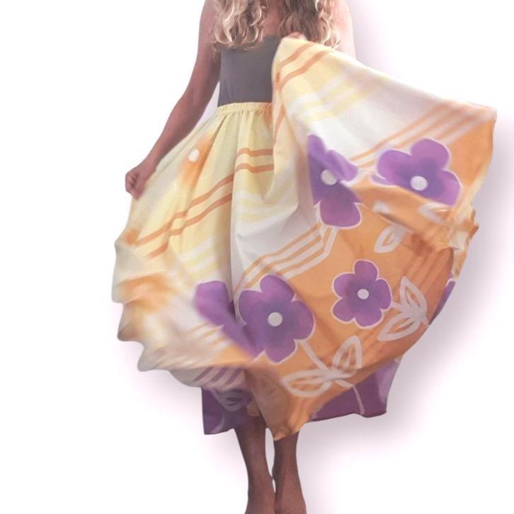 Zwierige rok recycled past mt 36 tot ca maat 44 handgemaakt, Kleding | Dames, Rokken, Nieuw, Overige kleuren, Onder de knie, Ophalen of Verzenden