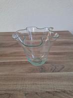 Glazen vaas, Huis en Inrichting, Woonaccessoires | Vazen, Ophalen of Verzenden, Groen, Glas, Minder dan 50 cm
