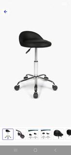 Tabouret met wielen, Ophalen, In hoogte verstelbaar, Nieuw, Staal
