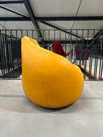 Leolux Gisa fauteuil mais geel Design draai stoel Leer, Leer, Ophalen of Verzenden, Zo goed als nieuw