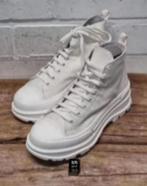 Made in Italy - Leergevoerde canvas sneakers maat 38 - Nieuw, Kleding | Dames, Schoenen, Made in Italy, Wit, Nieuw, Ophalen of Verzenden