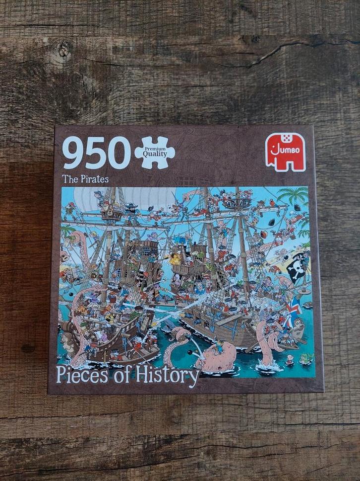Leuke Jumbo puzzel ! Pieces of History /The Pirates /€4,50, Hobby en Vrije tijd, Denksport en Puzzels, Zo goed als nieuw, Legpuzzel