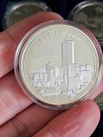 (1811 ) USA  HERDENKING  9/11  IN PROOF ONE OUNCE, Ophalen of Verzenden, Zilver