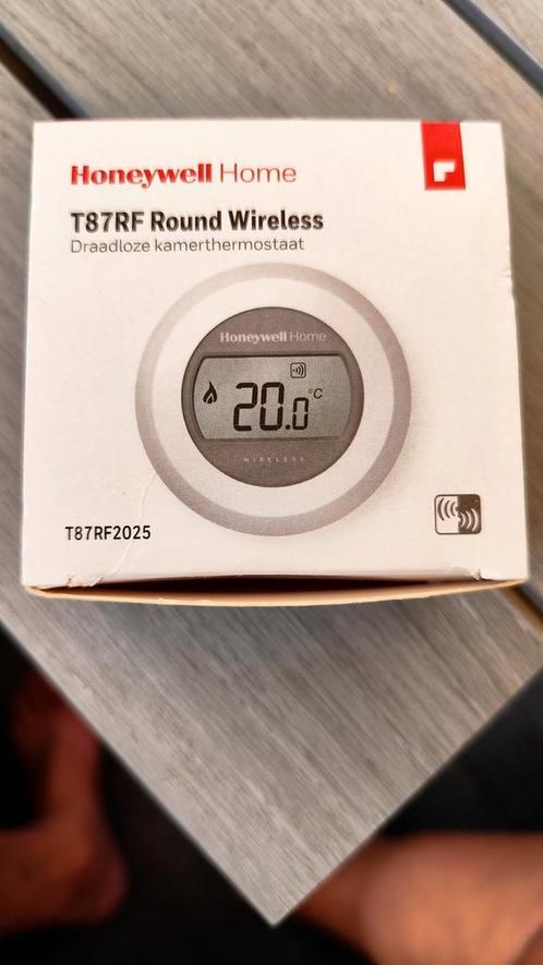 Honeywell Home Round modulerende draadloze thermostaat + RF, Doe-het-zelf en Verbouw, Thermostaten, Zo goed als nieuw, Ophalen of Verzenden