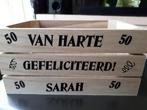 Hout kistje cadeau Sarah of Abraham persoonlijk, Minder dan 50 cm, Nieuw, Minder dan 50 cm, Ophalen of Verzenden