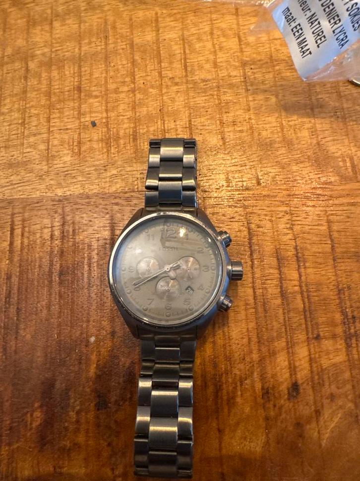 Fossil Horloge CH2802 - Heren Polshorloge, Sieraden, Tassen en Uiterlijk, Horloges | Heren, Gebruikt, Polshorloge, Staal, Leer