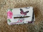 Portemonnee wit-roze vlinder/rozen, Sieraden, Tassen en Uiterlijk, Portemonnees, Ophalen of Verzenden, Zo goed als nieuw, Wit