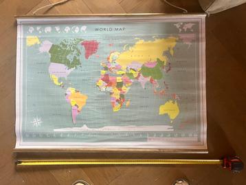 Nieuwe vintage wereldkaart 100x70 beschikbaar voor biedingen