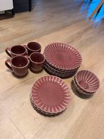 Bordeaux Rode Serviesset - 16 Delig, Ophalen, Gebruikt, Effen, Aardewerk
