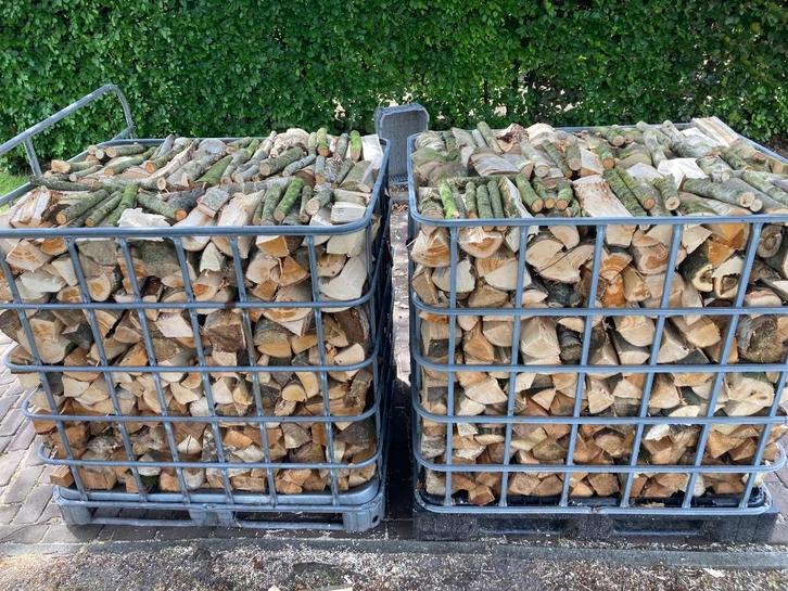 Haardhout per gestapelde kuub, brandhout, kachelhout, Tuin en Terras, Haardhout, Blokken, Overige houtsoorten, Ophalen