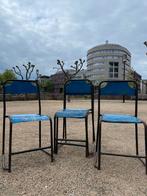 stoelen, Vijf, Zes of meer stoelen, Blauw, Industriële stoeltjes, Gebruikt