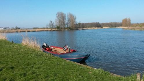 Stalen geklonken sloep, Watersport en Boten, Sloepen, Gebruikt, 3 tot 6 meter, Buitenboordmotor, Benzine, Staal, Ophalen