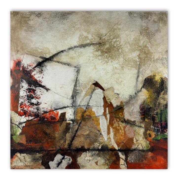 Uniek schilderij van Dário Bosa - 90 x 90 cm, Antiek en Kunst, Kunst | Schilderijen | Modern, Ophalen of Verzenden