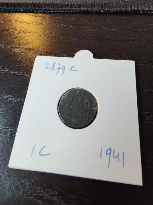 Nederland 1 cent 1941 Zink, Postzegels en Munten, Munten | Nederland, Losse munt, 1 cent, Ophalen of Verzenden