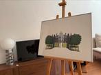 Zeefdruk Sees Vlag “ ‘s-Gravenhagen-Huis Ten Bosch”, Antiek en Kunst, Kunst | Litho's en Zeefdrukken, Ophalen of Verzenden