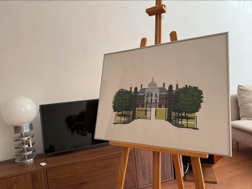 Zeefdruk Sees Vlag “ ‘s-Gravenhagen-Huis Ten Bosch”, Antiek en Kunst, Kunst | Litho's en Zeefdrukken, Ophalen of Verzenden