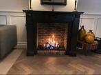 Schouw zwart natuursteen / marmer, Huis en Inrichting, Haarden, Ophalen, Gebruikt, Vrijstaande haard, Gashaard