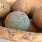 Antieke Franse houten jeu de boule ballen, Ophalen of Verzenden
