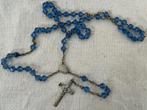 Vintage Rozenkrans met Blauwe Glazen Kralen, Antiek en Kunst, Ophalen