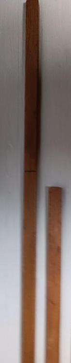 Twee eiken houten lijsten, 250 tot 300 cm, Overige typen, Gebruikt, Minder dan 25 mm
