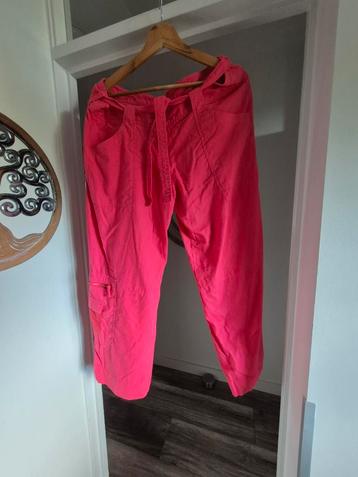Hotpink linnen-viscose cargo broek Vero Moda XL beschikbaar voor biedingen