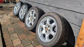 MG F velgen + banden | Originele 15" | Uniroyal RainSport 2 beschikbaar voor biedingen