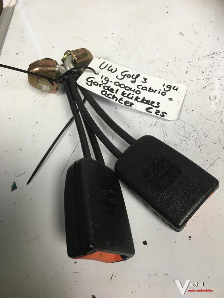 Vw Golf 3 Cabrio 1994  Gordel insteek Gordelklikker achter s, Auto-onderdelen, Interieur en Bekleding, Gebruikt, Ophalen of Verzenden