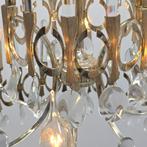 Sciolari Oval XL kroonluchter chrome kristal mid century 70s, Ophalen of Verzenden, Gebruikt, Glas