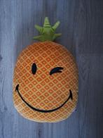 Ananas kussen pluche knuffel Smiley world Nici oranje geel, Ophalen of Verzenden, Zo goed als nieuw, Geel, Rond