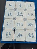 Oude witjes met kinderspelen 13x13 cm, Ophalen of Verzenden