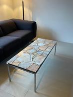 1960s natuursteen onyx epoxy salontafel vintage tafel, Huis en Inrichting, Ophalen, Gebruikt, 100 tot 150 cm, 50 tot 100 cm