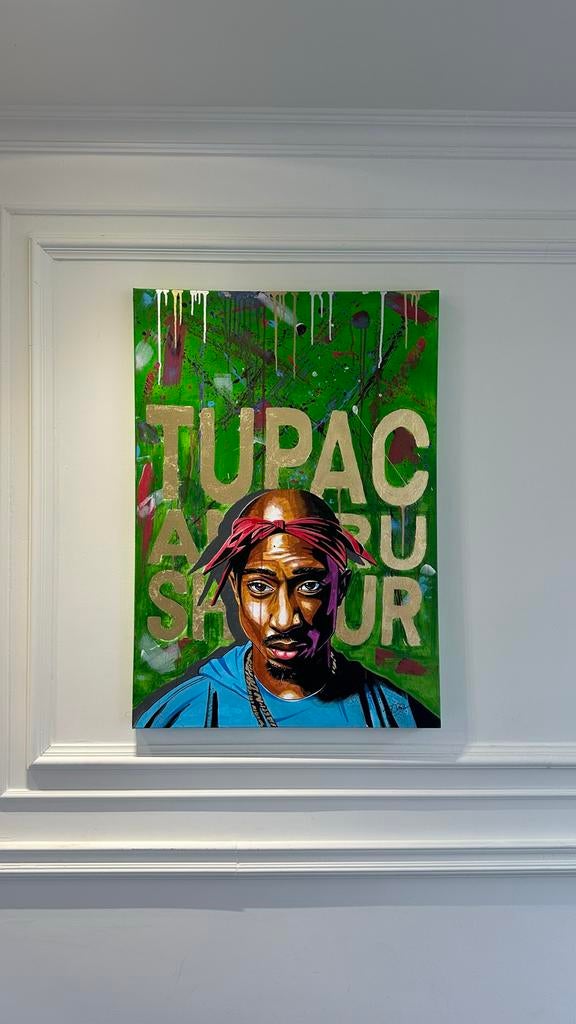 Handgeschilderd tupac schilderij, Ophalen