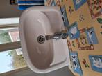 Wasbak voor in toilet met kraan,crème, Ophalen, Gebruikt, Kraan