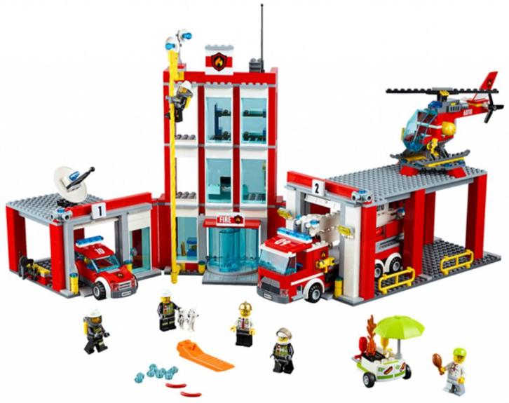 LEGO 60110 Fire Station CITY, Kinderen en Baby's, Speelgoed | Duplo en Lego, Gebruikt, Lego, Complete set, Ophalen of Verzenden