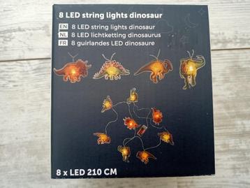 Dinosaurus lichtketting 8 LED lampjes - nieuw beschikbaar voor biedingen