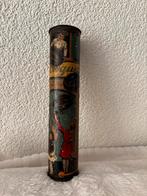 Oud blikje koker Pette, Ophalen of Verzenden, Gebruikt, Overige