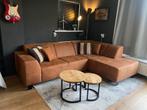  Hoekbank Nino (Noud) rechts - cognac, Ophalen, Gebruikt, 125 tot 150 cm, Hoekbank