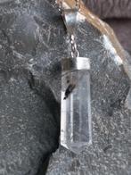 Bergkristal met Toermalijn hanger in zilver gedoopt, Ophalen of Verzenden, Nieuw