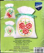 Cado vervaco borduurpakket set van 3 geurzakjes roosjes, Hobby en Vrije tijd, Borduren en Borduurmachines, Ophalen of Verzenden