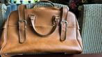 Vintage leren schooltas weekender cognac, Ophalen, Bruin, Overige typen, 50 cm of meer