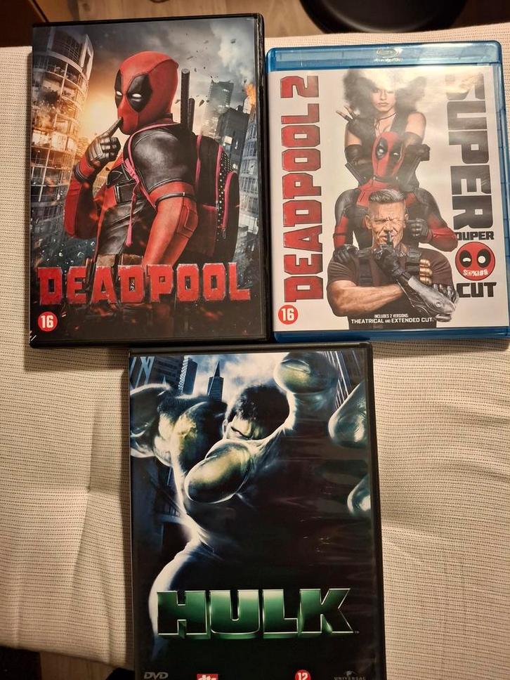 DVD/Blu-ray Actie Films - Deadpool, Hulk, Joker, Godzilla, Cd's en Dvd's, Dvd's | Actie, Zo goed als nieuw, Actie, Vanaf 16 jaar