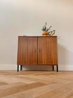 Vintage wandmeubel simpla lux teak hout jaren 50/60/70, Ophalen, Minder dan 150 cm, 25 tot 50 cm, Gebruikt
