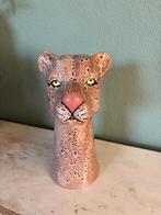 Keramieken luipaard vaas – 29 cm – opvallend design, Huis en Inrichting, Overige kleuren, Aardewerk of Porselein, Ophalen of Verzenden