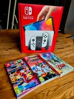 Switch OLED, Spelcomputers en Games, Met games, Met 2 controllers, Zo goed als nieuw, Switch OLED