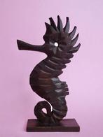 Vintage 60s 70s zeepaardje beeldje beeld hout bruin retro, Ophalen, Zo goed als nieuw