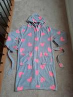 Zachte badjas kinderbadjas meisje 146/152 146 roze hartjes, Nacht- of Onderkleding, Meisje, Ophalen of Verzenden, Zo goed als nieuw