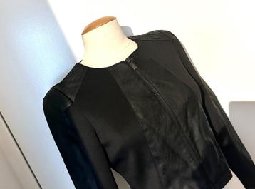  Amisu jasje kort kunst leer maat 38 zwart jas kleding jack beschikbaar voor biedingen