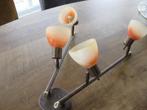 Plafonlamp met 4 glazen kelkjes, Huis en Inrichting, Ophalen of Verzenden, Zo goed als nieuw, Glas