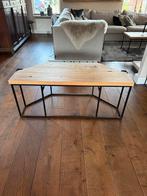 Tv-meubel hoekopstelling oud eiken wijnpers blad, Ophalen, Gebruikt, 100 tot 150 cm, 50 tot 75 cm